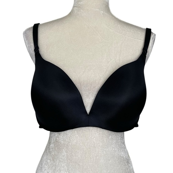 Cacique Plunge Cleavage Solution Bra Size 42C Black Push-up - Picture 1 of 10